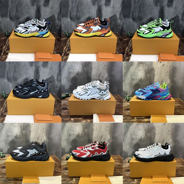 

runner tatic sneakers designer mens casual shoes mesh and calfskin shoe rubber sole stylish lady sneaker look outdoor running lace-up sneake, Black