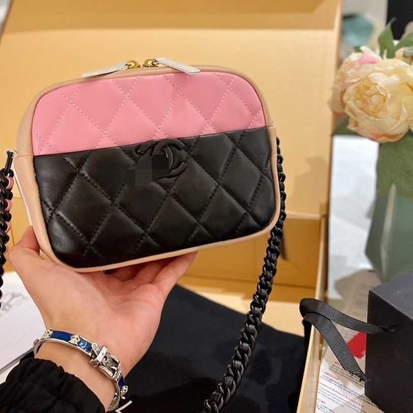 

designer channelity bags for women black handbag leather chain slant shoulder clutch totes bag cc double letters solid hasp waist square str
