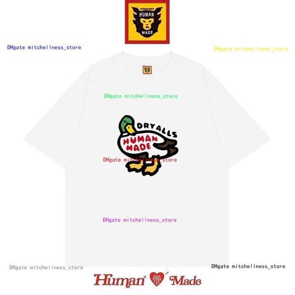 

men's t-shirts human made japanese short-sleeved t-shirt men and women fun printing 2023 new loose round neck half-sleeved bottoming sh, White;black