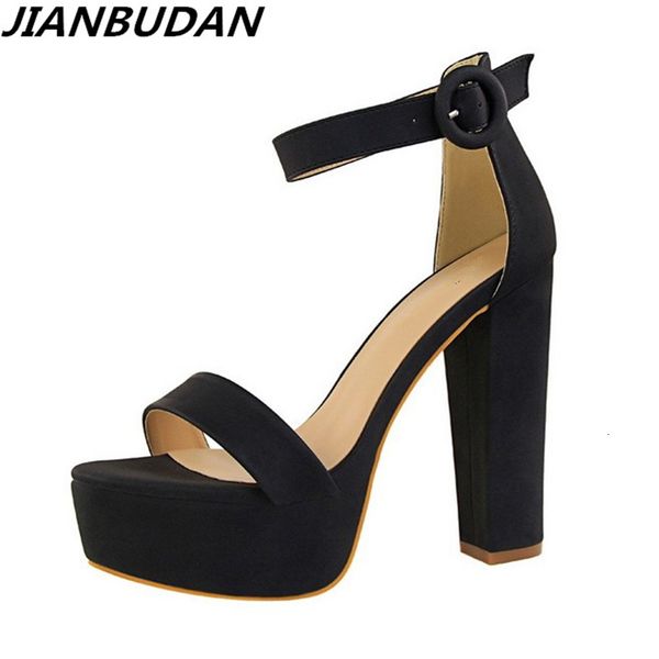 

sandals brand elegant sandals women high heels pumps super high heel 13cm women's banquet sandals waterproof platform toe sandals 23030, Black