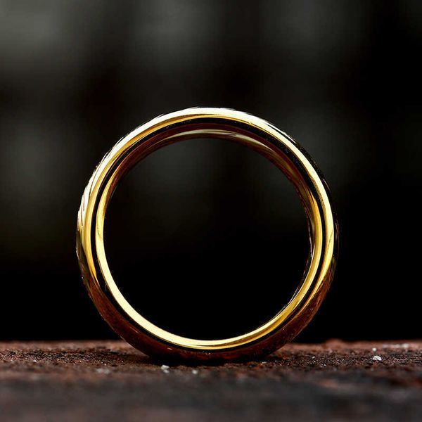 

cluster rings aroutty titanium steel luminous ring wholesale l230306, Golden;silver