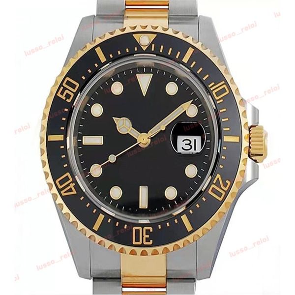 

mens watch men ceramic bezel sapphire cystal glide clasp gold stainless steel automatic mechanical movement watch watches wristwat262t, Slivery;brown