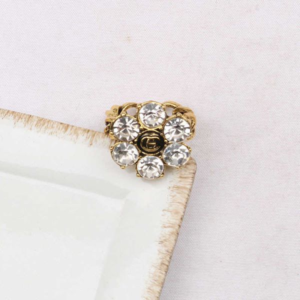 

2023 new luxury fashion jewelry for new hand decoration ancient set double personalized ins opening ring, Silver
