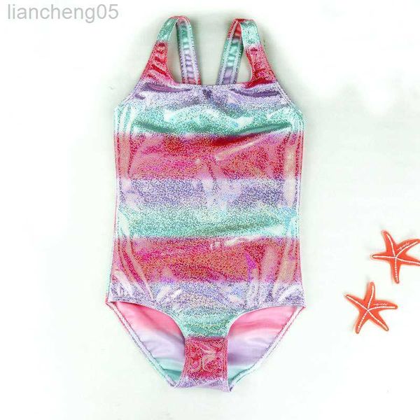 

one-pieces new girl silver pressed bikini children swimsuit teenage girl one pieces swimwear bling patchwork bathing suit kids bikini w0310, Black