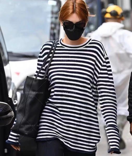 

women's hoodies sweatshirts ther0w autumn women pullover knit full sleeve cashmere cotton striped oversize casual oneck see through lon, Black