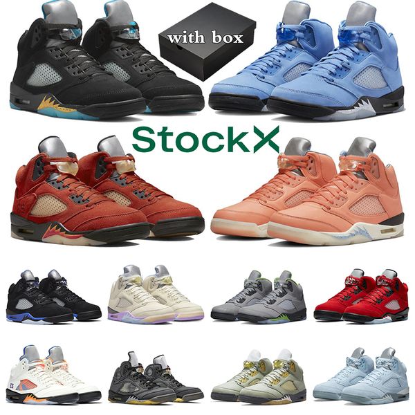

j5 with box 5 men basketball shoes 5s unc aqua mars for her crimson bliss green bean blue bird jade horizon metallic sail trainers sports sn