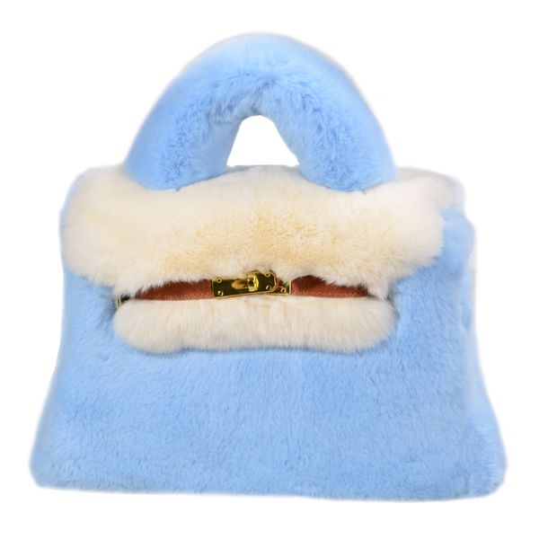 

waist bags msminshu women fashion handbags purse wallet hand winter real rex rabbit fur for lady 230306