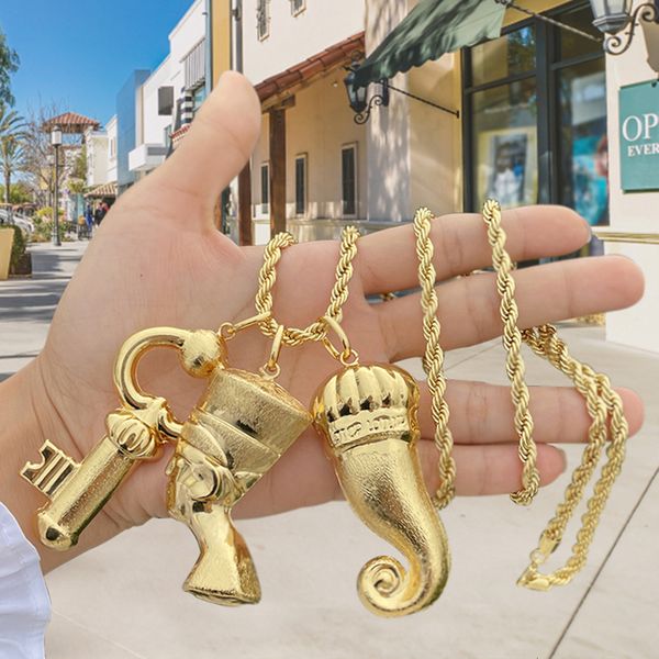 

wedding jewelry sets gold color pendant necklace for women 3 pcs charm sweater chain engagement anniversary party retro neck gifts 230306, Slivery;golden