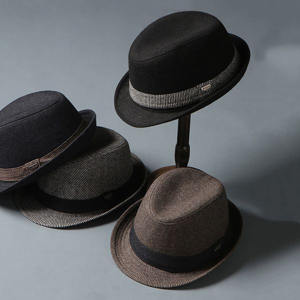 

cloches wool fedora hat felt fedoras hats fashion trilby hats women headwear wool fedora trilby hats man cap lm103 230306, Blue;gray