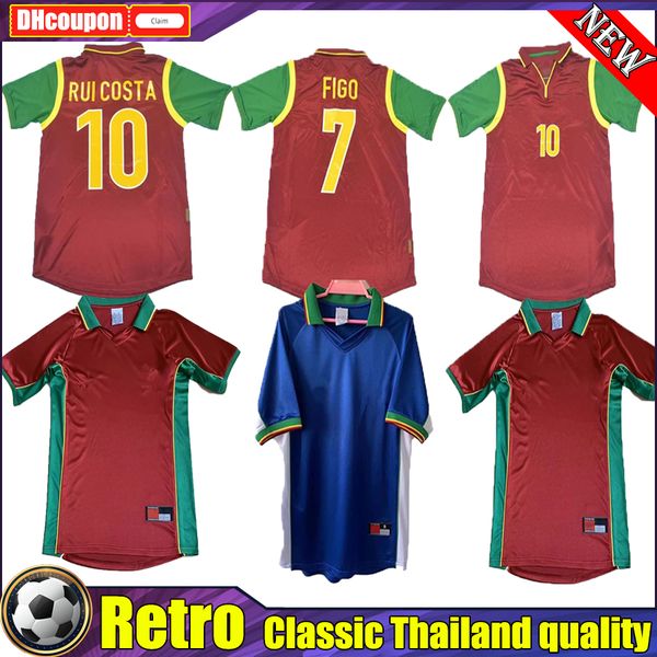 

classic camicia retro soccer jerseys 98 99 camisetas de futbol vintage camisa de futebol 98 99 home dark red away blue figo dimas couto sous, Black;yellow