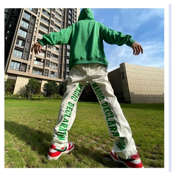 

men's jeans white baggy pants embroidered streetwear men women's woman hip hop trousers man casual y2k jean trendyol tendance 2303, Blue