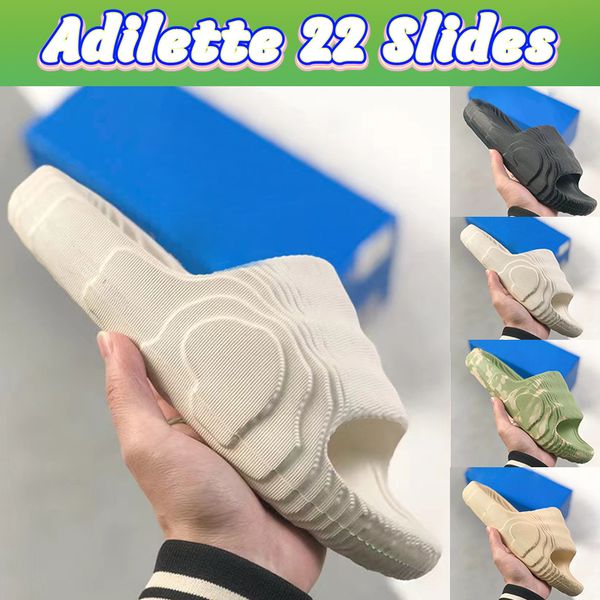 

adilette 22 slides slippers designer men slide sandals women pool slipper magic lime st desert sand magic lime black grey flat platform mens