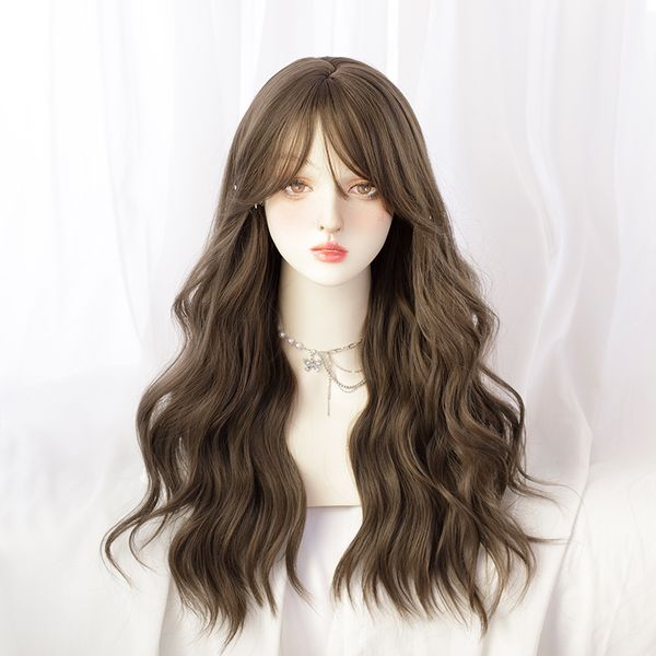 

synthetic wig fashion harajuku lolita young female hair curls, Black