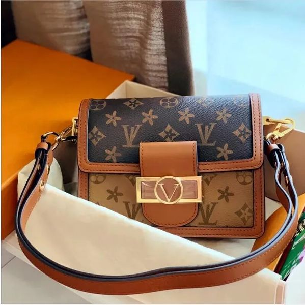 

superior quality bag dauphine crossbody latest womens handbags pu leather mm shoulder bag messenger totes hobo duffle postman bags