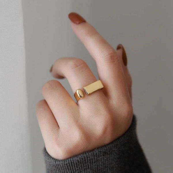 

cluster rings punk personality special design opening big wide silver color gold rings for women men new charms jewelry gift l230306, Golden;silver