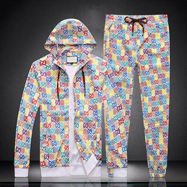 

mens man brand clothes sweat tracksuits suit spring autumn long sleeved twopiece set fall tracksuit jogging jacketspants sportswear59 5n5f, Gray