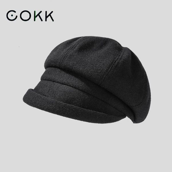 

berets cokk sboy cap hat women winter autumn casual octagonal hats for retro fashion solid color gorro korean 230306, Blue;gray