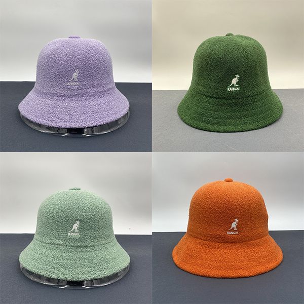 

wide brim hats bucket knitted 16 colors classic embroidery solid fishermans male and female basin cap 230303, Blue;gray