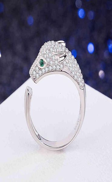 

net red accessories 925 sterling silver mosang diamond ring women039s multi style leopard head temperament hand8580419