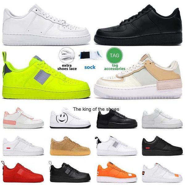 

2023 ogshoes shoes sandals designer af1 women airforce 1 black utility white just orange flax red volt sparuce aura pale lvory sports sneake