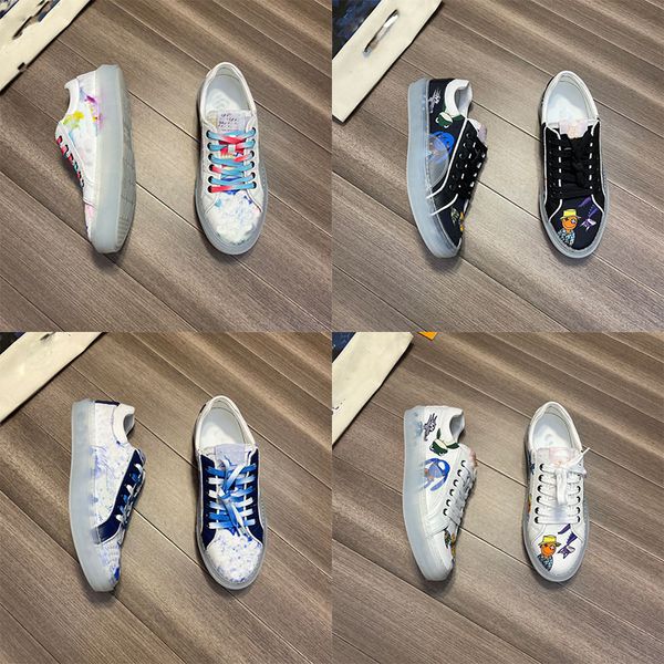

rivoli shoes calf leather rubber outsole designers men sneakers low flower casual shoe mens trainer sneaker df6, Black