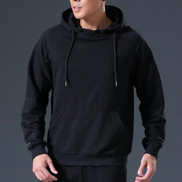 

men's hoodies sweatshirts spring hoodie autumn hoodies men pullover solid color drawstring male casual fashion hoodie harajuk sweatshir, Black