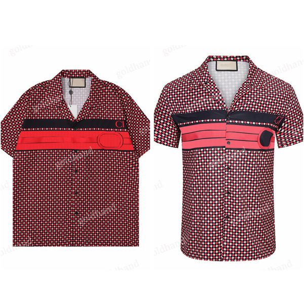 

man designer t shirt summer man short sleeve hip hop skateboard tees luxury plaid print polo shirt, White;black