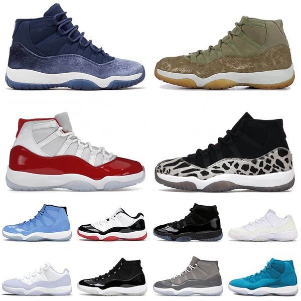 

jumpmans 11 retro low basketball shoes men women 11s cherry cool grey midnight navy jubilee 25th anniversary concord bred 72-10 sneaker, White;red