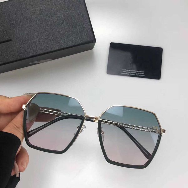 

luxurious designer channel sunglass chanei sunglasses mens womens fashion trend irregular women's glasses 22ss, White;black