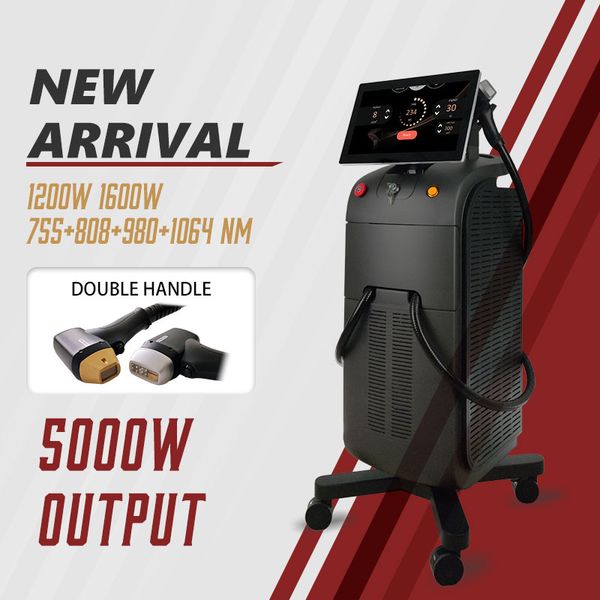 

2023 laser diode 755nm 808nm 940nm 1064nm titanium ice xl platinum 4 wavelength hair removal therapy skin rejuvenation machine, Black