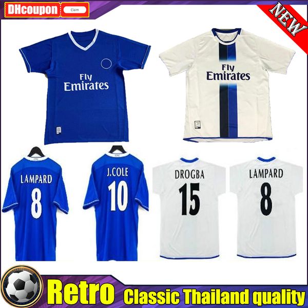 

robben 2003 2004 2005 retro soccer jerseys classic vintage 03 04 05 camisetas de futbol cole zola hasselbaink gudjohnsen geremi lampard drog, Black;yellow