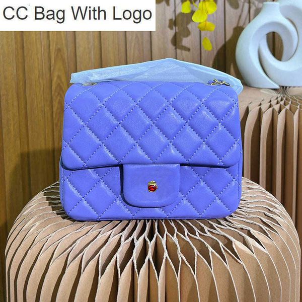 

cc handbags rhinestone lock catch women classic flap shoulder bag hardware leather quilted cross body luxury handbag designer wallet trend m, Black