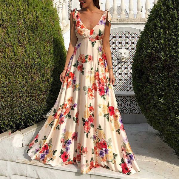 

casual dresses 2023 new spring and summer women's leaky back printing large swing sleeveless sling dress t230303, Black;gray
