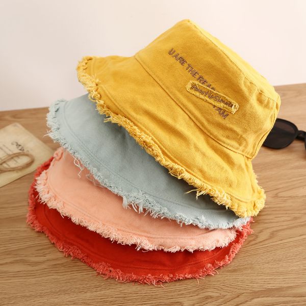 

wide brim hats bucket hats fashion women cotton bucket hats female summer autumn sunscreen fisherman cap outdoor beach sun cap hat for women, Blue;gray