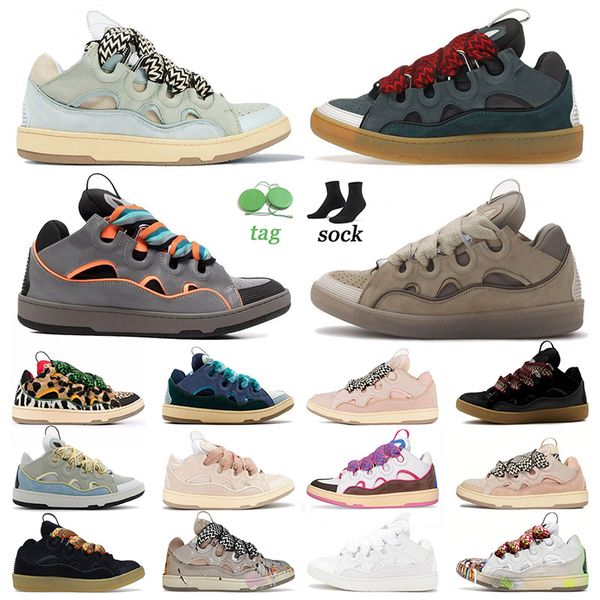 

original leather curb casual shoes dress shoes men women sneakers triple white blue grey green grey orange pink racer blue gallery dept whit, Black
