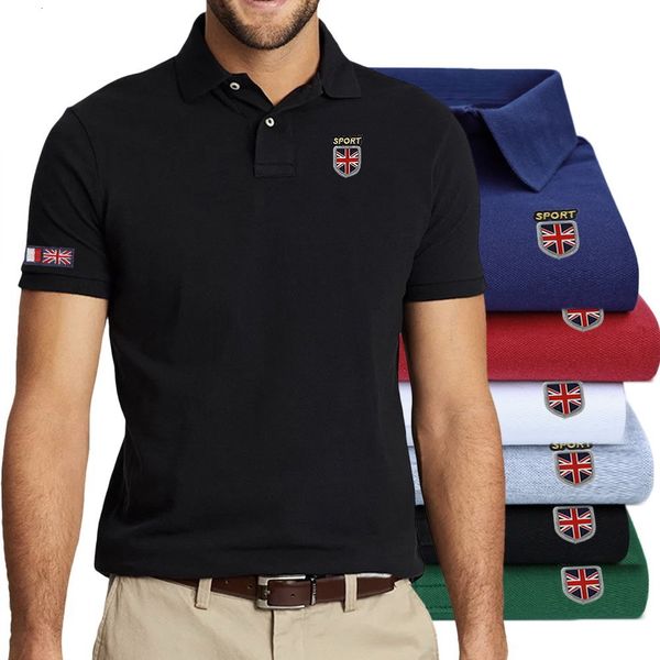 

men's polos 100% cotton summer brand tees mens polo shirts short sleeve casual lapel t-shirt male fashion polos homme rl 230306, White;black