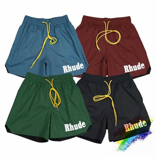 

vintage rhude shorts men women mesh drawstring breeches 5u6f sdol, White;black