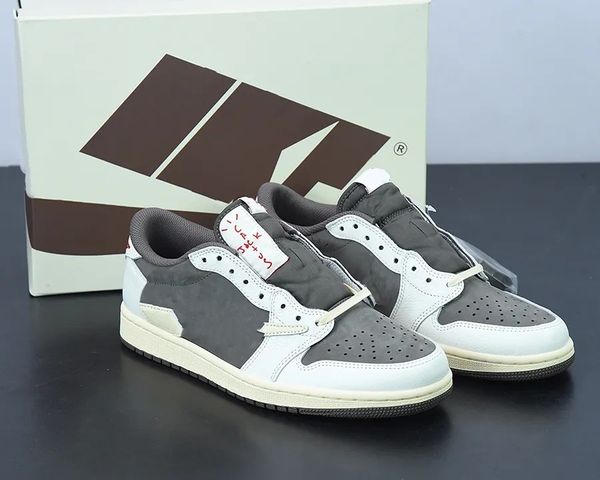 

designer shoes reverse mocha travis scotts jumpman 1 low basketball shoes with original box