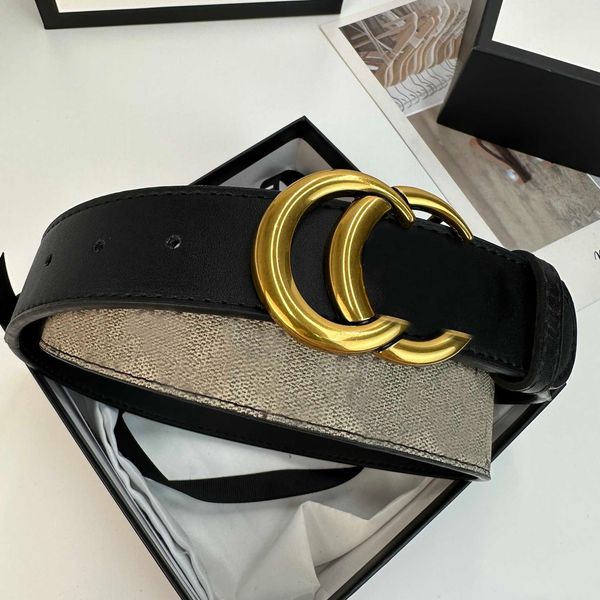 

luxury designer belt classic vintage print smooth buckle men and women casual belt width 4cm premium cowhide belts high-quality wholesale, Black;brown