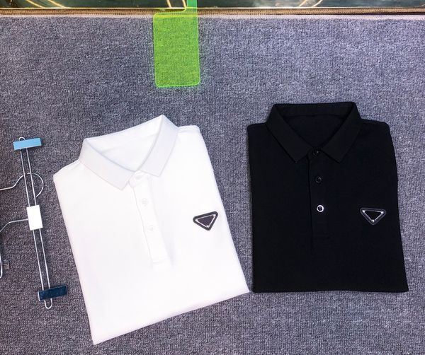 

men's designer shirts men's polo shirts summer short sleeve casual shirts fashion loose polos shirts business style breathable t-s, White;black