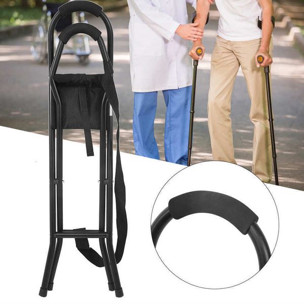 

other health beauty items portable folding walking stick lightweight non slip aluminum alloy durable chair with seat crutches 230303