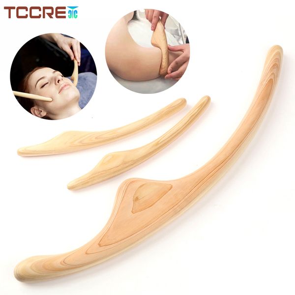 

back massager lymphatic drainage wooden gua sha scraper body acupressure physical therapy tool anti cellulite relieve muscle fatigue 230303