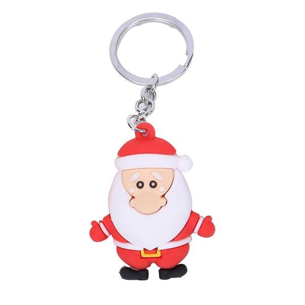 

christmas decorations 2/5pcs santa claus elk snowman pvc keychain year decoration 2023 navidad tree hanging ornaments xmas trinket giftchris