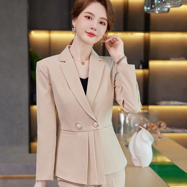 

women's suits blazers fabric oversize 5xl autumn winter women business suits professional office work wear pantsuits blazers trousers s, White;black