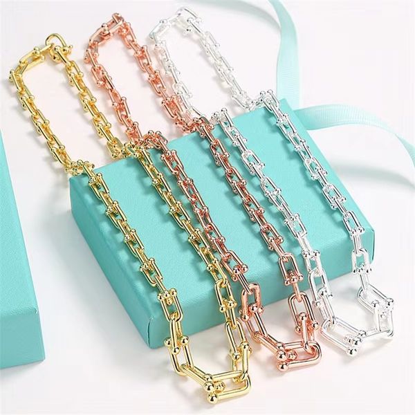 

tiffan gold 18k double u shape charm bracelet for women fashion luxury brand designer ol style bangle bracelets party wedding jewelry, Silver