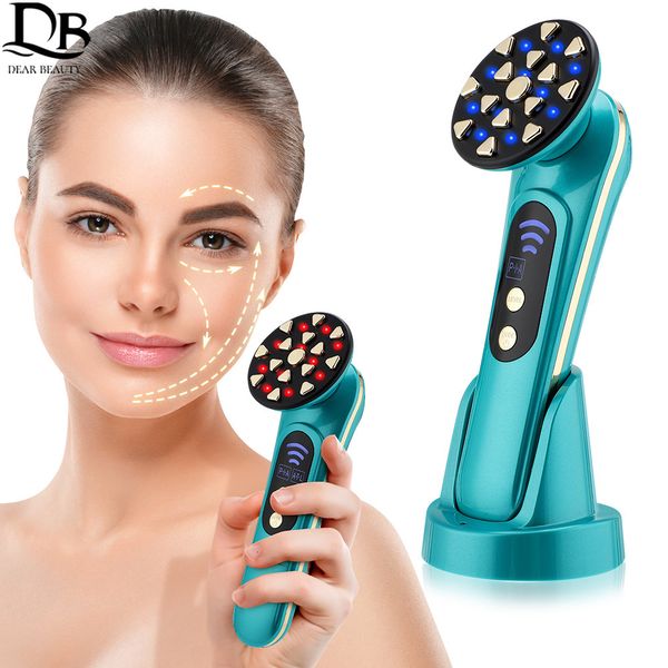 

bust shaper ems rf face massager p on rejuvenation mesotherapy lifting beauty heating vibration wrinkle removal anti aging device 230303