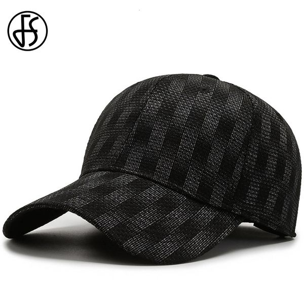 

ball caps fs stylish women caps summer brand plaid baseball cap for men black gray luxury british elastic hat gorra hombre 230306, Blue;gray