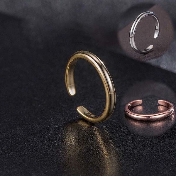 

cluster rings foot ring jewelry anti allergy toe opening adjustable fashion simple 230303, Golden;silver