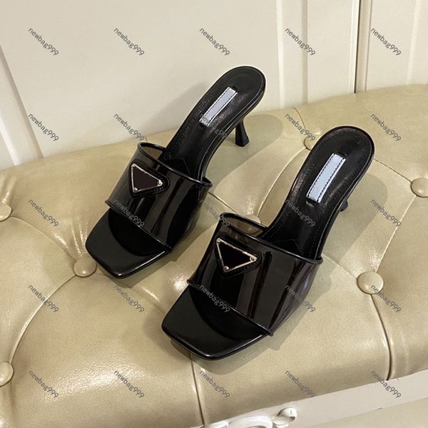 

2023 tier quality women slippers luxury designer high-heeled sandal shoes the latest and super popular shoes womens sandals, Black
