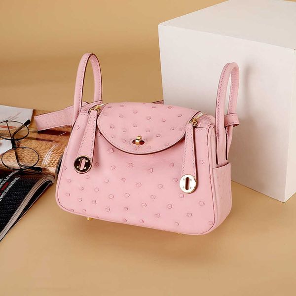 

lindys bags bags 2022 new ostrich leather women's bag 19 doctor's handheld pillow one shoulder crossbody ayw
